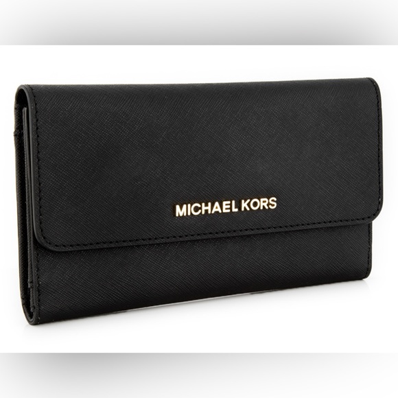 Michael Kors Jet Set Travel Wallet - Black - Picture 3 of 9